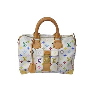 Louis Vuitton Speedy Boston Bag Monogram Multi White
